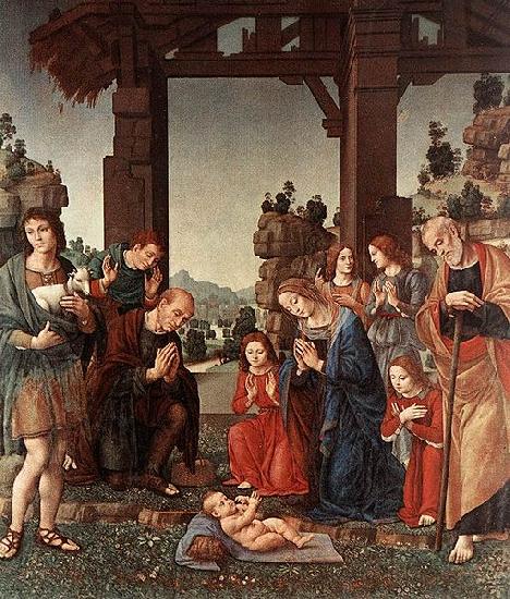 LORENZO DI CREDI The Adoration of the Shepherds oil painting image